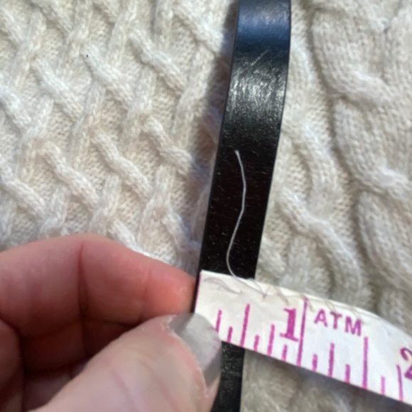 Vintage Talbots Black Super Skinny Belt, 31-35" - Picture 7 of 7